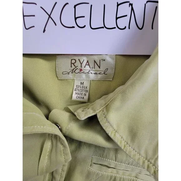 Ryan Michael Women's Western Shirt - Green - Picture 3 of 9